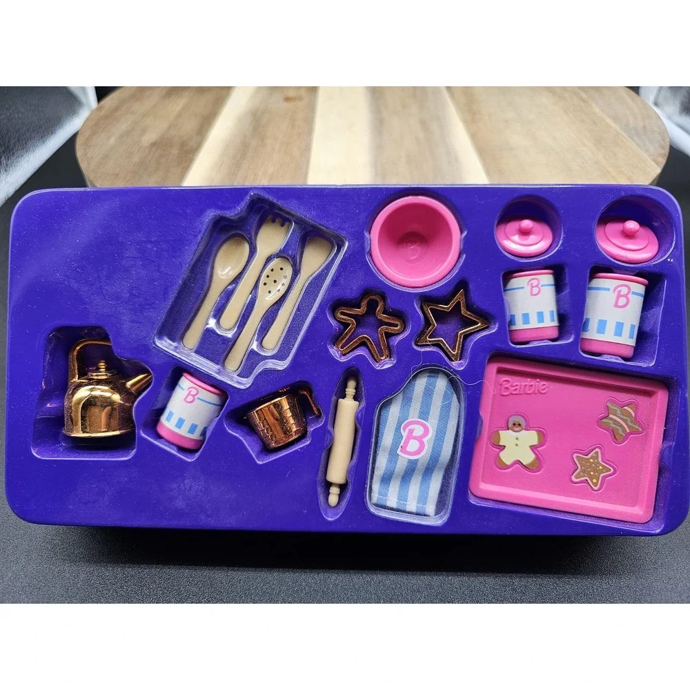 Miniature Barbie Doll House Furniture Baking Set Tea Kettle ~ Original Packaging